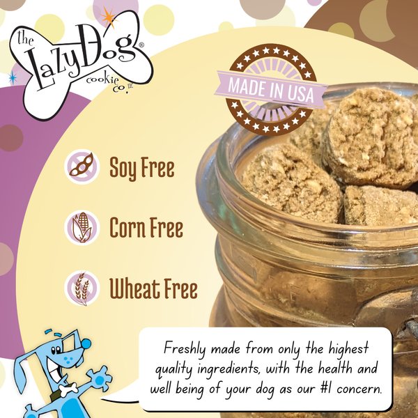 Show full view: The Lazy Dog Cookie Co. Mutt Mallows Banana Buddies Soft-Baked Dog Treats, 5-oz bag slide 3 of 4