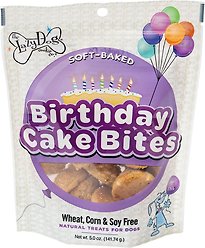 The Lazy Dog Cookie Co. Birthday Cake Bites Dog Treats, 5-oz bag