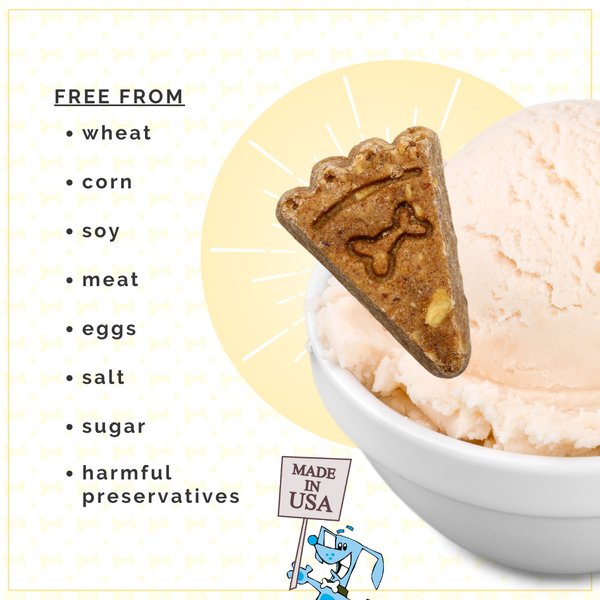 Show full view: The Lazy Dog Cookie Co. Pup-PIE & Ice Cream Slices Apple Cheddar with Maple & Vanilla Dog Treats, 5-oz pouch slide 4 of 5