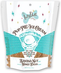 The Lazy Dog Cookie Co. Pup-PIE & Ice Cream Slices Banana Nut with Honey & Bacon Dog Treats, 5-oz pouch