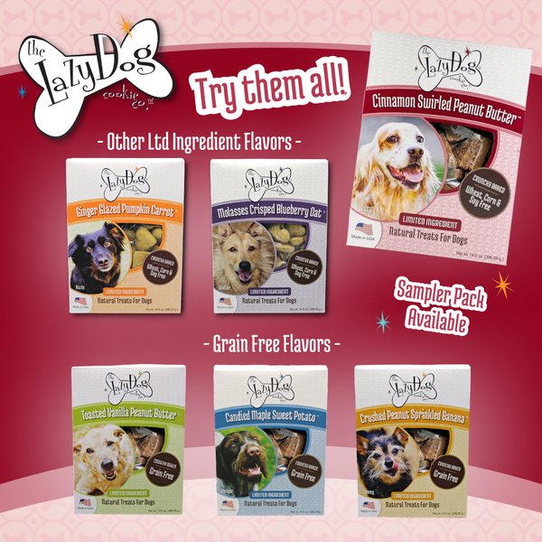 Show full view: The Lazy Dog Cookie Co. Limited Ingredient Cinnamon Swirled Peanut Butter Crunchy Baked Dog Treats, 14-oz box slide 8 of 8