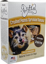 The Lazy Dog Cookie Co. Grain-Free Crushed Peanut Sprinkled Banana Limited Ingredient Crunchy Baked Dog Treats, 14-oz box