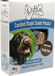 The Lazy Dog Cookie Co. Grain-Free Candied Maple Sweet Potato Limited Ingredient Crunchy Baked Dog Treats, 14-oz box