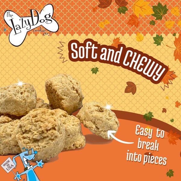 Show full view: The Lazy Dog Cookie Co. Mutt Mallows Pumpkin Spice Latte Soft-Baked Dog Treats, 5-oz bag slide 4 of 5