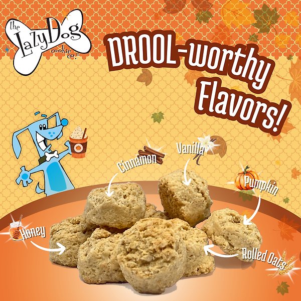 Show full view: The Lazy Dog Cookie Co. Mutt Mallows Pumpkin Spice Latte Soft-Baked Dog Treats, 5-oz bag slide 3 of 5