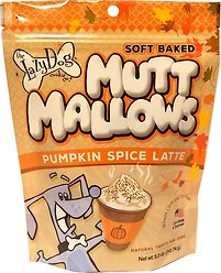 The Lazy Dog Cookie Co. Mutt Mallows Pumpkin Spice Latte Soft-Baked Dog Treats, 5-oz bag