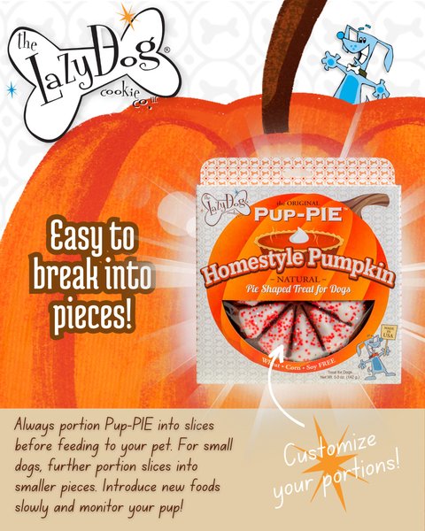 Show full view: The Lazy Dog Cookie Co. The Original Pup-PIE HomeStyle Pumpkin Dog Treat slide 3 of 5
