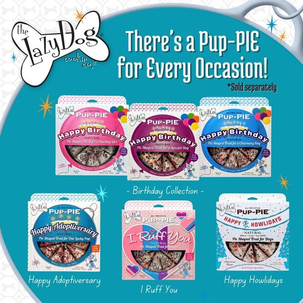 Show full view: The Lazy Dog Cookie Co. Happy Adoptiversary Pup-PIE Dog Treat slide 7 of 7