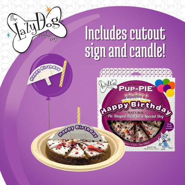 Show full view: The Lazy Dog Cookie Co. Happy Birthday Pup-PIE Dog Treat, Unisex slide 5 of 8