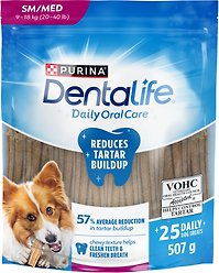 DentaLife Small/Medium Breed Daily Oral Care Dog Treats, 25 count