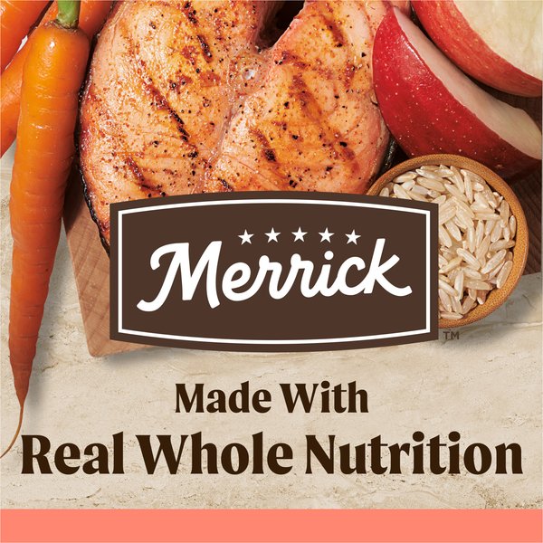 Show full view: Merrick Healthy Grains Real Salmon & Brown Rice Recipe with Ancient Grains Dry Dog Food, 5.44-kg bag slide 6 of 16