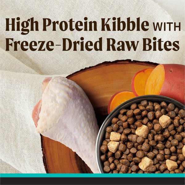 Show full view: Merrick Backcountry Raw Infused Grain-Free Game Bird Recipe Freeze-Dried Dog Food, 9.07-kg bag slide 14 of 17