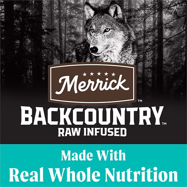 Show full view: Merrick Backcountry Raw Infused Grain-Free Game Bird Recipe Freeze-Dried Dog Food, 9.07-kg bag slide 6 of 17