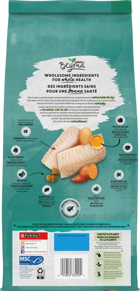 Show full view: Purina Beyond Grain-Free Wild-Caught Whitefish & Free Run Egg Recipe Dry Cat Food, 2.26-kg bag slide 4 of 18