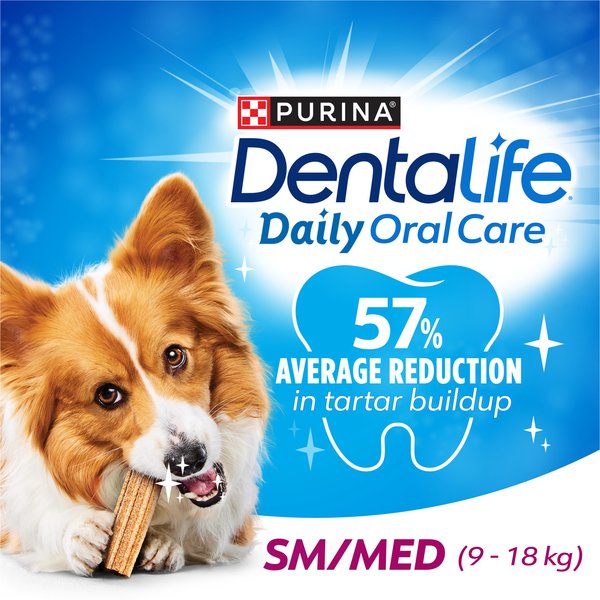 Show full view: DentaLife Small/Medium Breed Daily Oral Care Dog Treats, 40 count slide 14 of 19