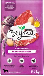 Purina Beyond Simply Farm-Raised Beef, Barley & Free Run Egg Dry Dog Food, 9.5-kg bag