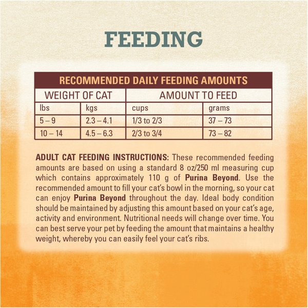 Show full view: Purina Beyond Grain-Free Farm-Raised Chicken & Egg Recipe Dry Cat Food, 1.36-kg bag slide 16 of 17