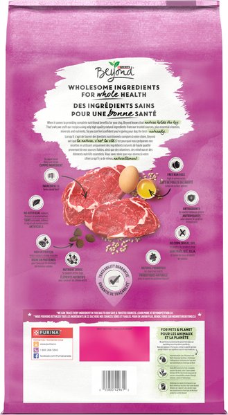Show full view: Purina Beyond Simply Farm-Raised Beef, Barley & Free Run Egg Recipe Dry Dog Food, 5-kg bag slide 4 of 15