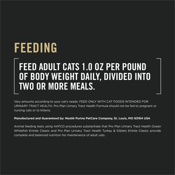 Show full view: Purina Pro Plan Urinary Tract Health Variety Pack Ocean Whitefish and Turkey & Giblets Wet Cat Food, 156-g can, case of 12 slide 3 of 3