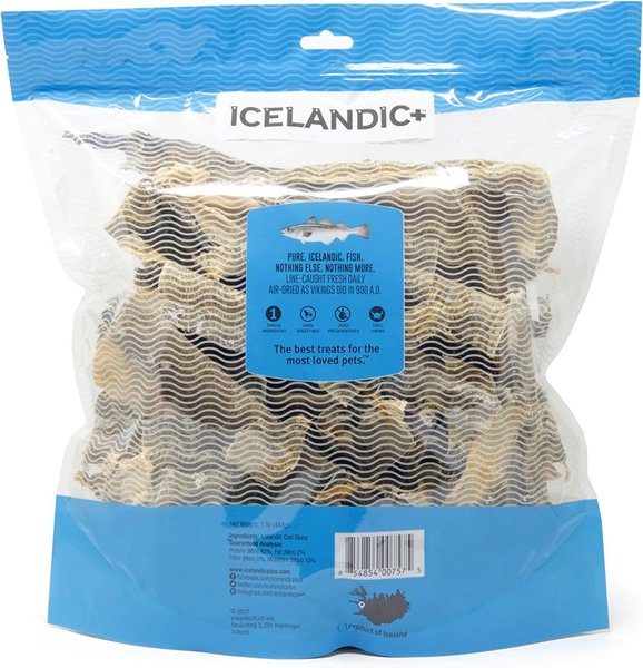 Show full view: Icelandic+ Cod Skin Strips Dog Treats, 0.45-kg bag slide 3 of 4