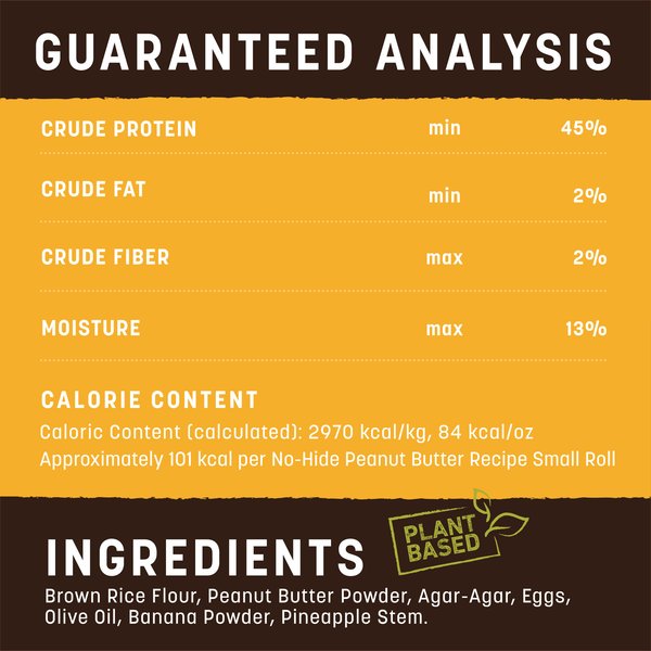 Show full view: Earth Animal No-Hide Small Rolls Long Lasting Natural Rawhide Alternative Peanut Butter Vegetarian Recipe Chew Dog Treats, 6 count slide 5 of 6