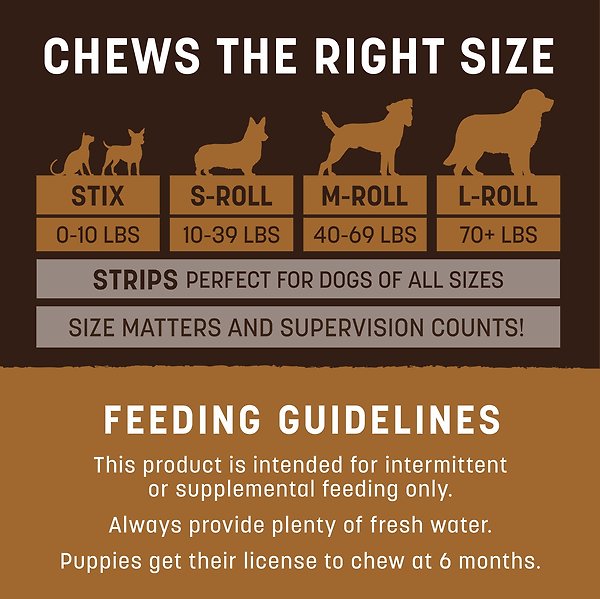 Show full view: Earth Animal No-Hide Stix Long Lasting Natural Rawhide Alternative Venison Recipe Chew Dog & Cat Treat Sticks, 20 count slide 4 of 6