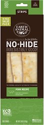 Earth Animal No-Hide Strips Thin Natural Rawhide Alternative Pork Recipe Chew Dog Treats, 10 count