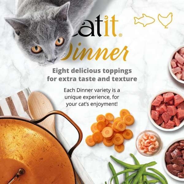 Show full view: Catit Chicken Dinner Multipack Variety Wet Cat Food, 75-g can, case of 12 slide 8 of 8