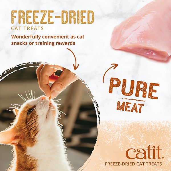 Show full view: Catit Raw Freeze-Dried Chicken Cat Treats, 28.4-g bag slide 6 of 8