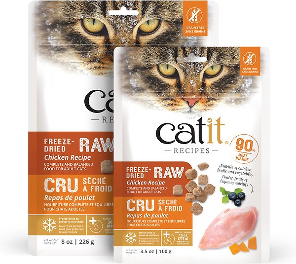 Show full view: Catit Recipes Raw Chicken Freeze-Dried Cat Food, 100-g bag slide 8 of 9
