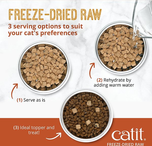 Show full view: Catit Recipes Raw Chicken Freeze-Dried Cat Food, 100-g bag slide 5 of 9