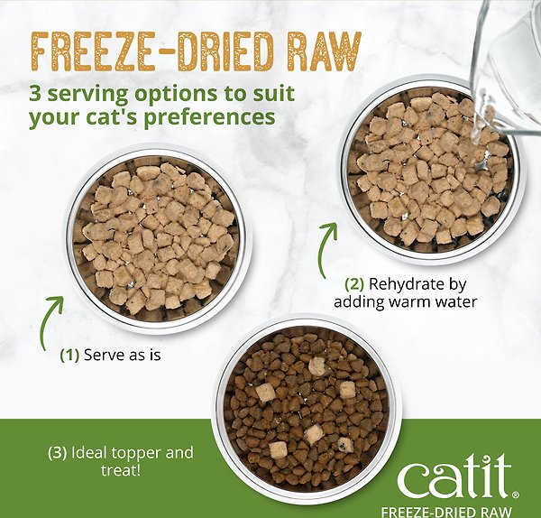 Show full view: Catit Recipes Raw Duck Freeze-Dried Cat Food, 100-g bag slide 5 of 9