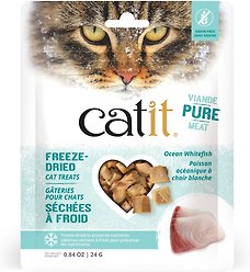 Catit Raw Freeze-Dried Ocean Whitefish Cat Treats, 28.4-g bag
