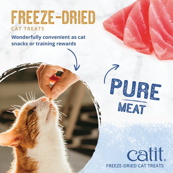 Show full view: Catit Raw Freeze-Dried Tuna Cat Treats, 28.4-g bag slide 6 of 8
