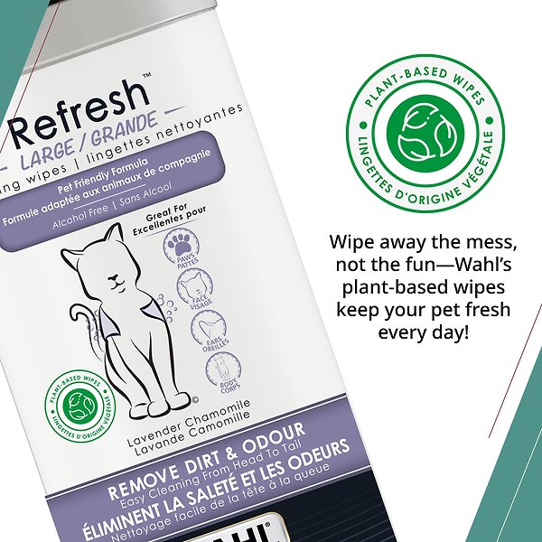 Show full view: Wahl Lavender Cat Grooming Wipes, 50 count slide 7 of 9