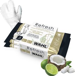 Wahl Oatmeal Mitt Dog Grooming Wipes, 24 count