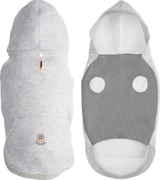 Show full view: Goo-eez Kangaroo Fleece Dog Hoodie, Heather Grey, Medium slide 3 of 5