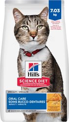 Hill's Science Diet Adult Oral Care Dry Cat Food, 7.03-kg bag