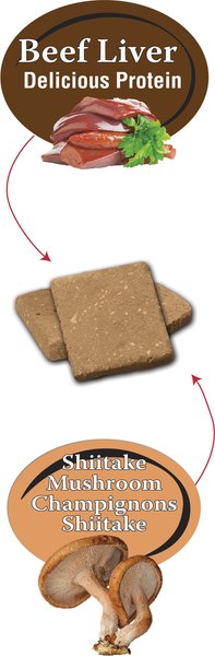Show full view: Benny Bullys Beef Liver & Mushrooms Raw Freeze-Dried Dog Treats, 53-g bag slide 5 of 6