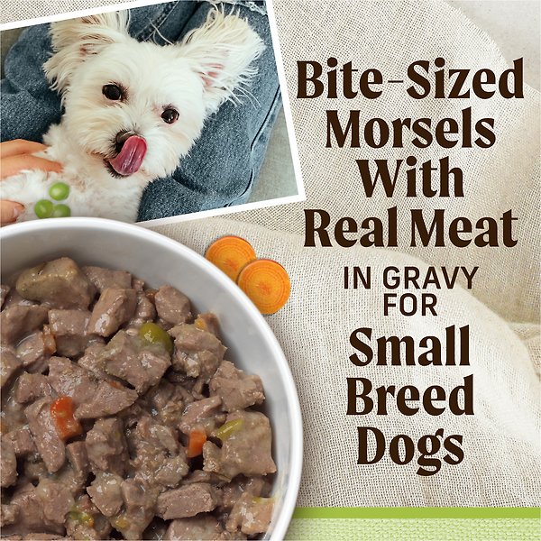 Show full view: Merrick Lil' Plates Grain-Free Small Breed Wet Dog Food Little Lamb Chop Stew, 99-g tub, case of 12 slide 12 of 14