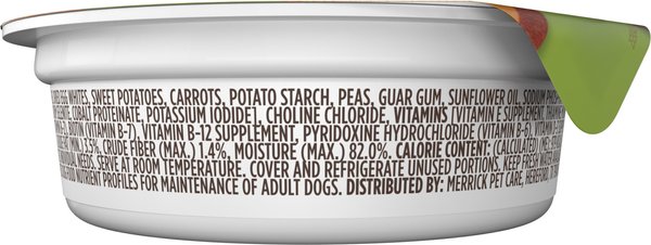 Show full view: Merrick Lil' Plates Grain-Free Small Breed Wet Dog Food Little Lamb Chop Stew, 99-g tub, case of 12 slide 3 of 14