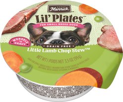 Merrick Lil' Plates Grain-Free Small Breed Wet Dog Food Little Lamb Chop Stew, 99-g tub, case of 12
