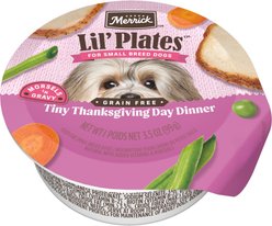 Merrick Lil' Plates Grain-Free Small Breed Wet Dog Food Tiny Thanksgiving Day Dinner, 99-g tub, case of 12