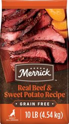 Merrick Real Texas Beef + Sweet Potato Recipe Grain-Free Chicken-Free Adult Dry Dog Food, 4.54-kg bag