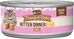 Merrick Purrfect Bistro Kitten Dinner Grain-Free Canned Cat Food, 156-g, case of 24