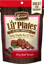 Merrick Lil' Plates Small Breed Bitty Beef Recipe Dog Treats, 142-g bag