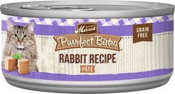 Merrick Purrfect Bistro Rabbit Pate Grain-Free Wet Cat Food, 156-g can, case of 24