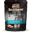 Show in main carousel: Merrick Backcountry Grain-Free Morsels in Gravy Real Duck Recipe Cuts Cat Food Pouches, 85-g, case of 24 slide 1 of 9