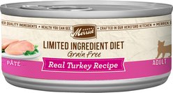 Merrick Limited Ingredient Diet Grain-Free Real Turkey Pate Recipe Canned Cat Food, 142-g, case of 24