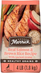 Merrick Healthy Grains Real Salmon & Brown Rice Recipe with Ancient Grains Dry Dog Food, 1.81-kg bag